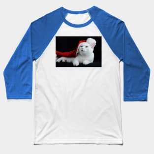 Christmas Cat Baseball T-Shirt